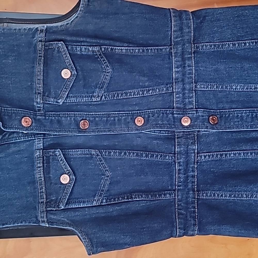 J Crew Denim Sleeveless Dress1 - Picture 4 of 10